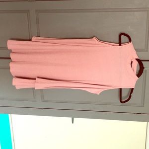 FOREVER 21 baby pink off the shoulder dress SIZE M